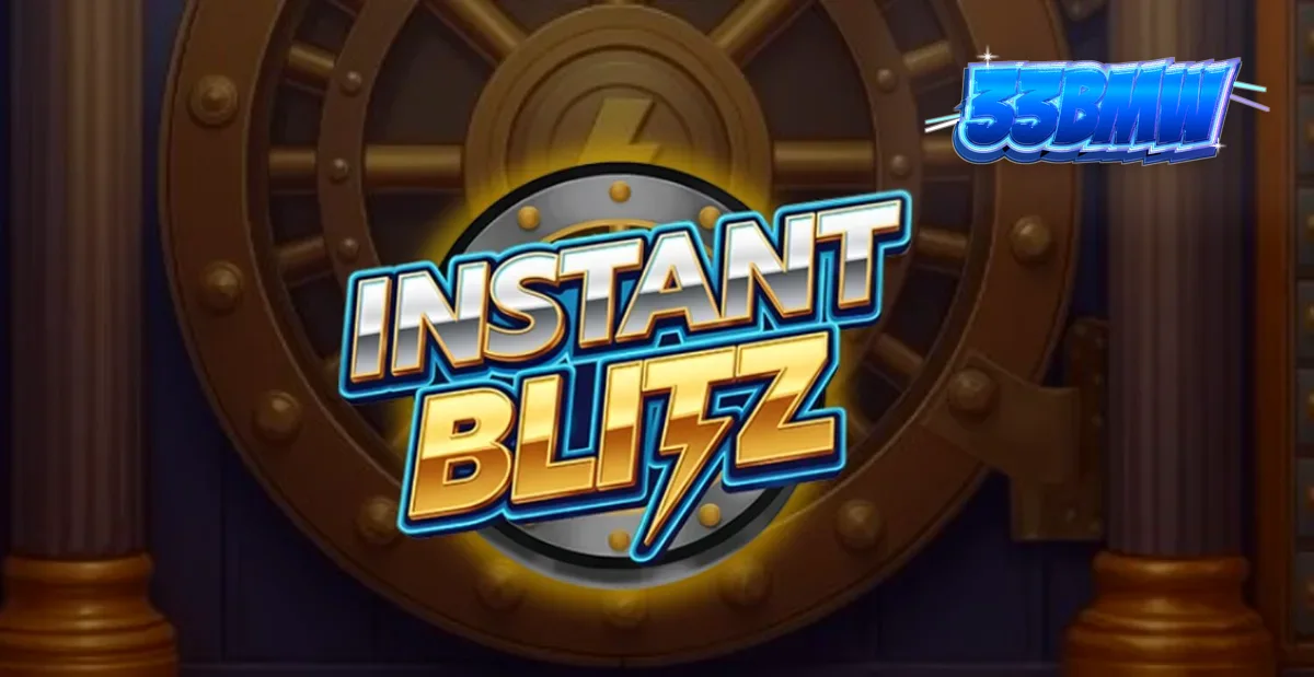 Instant Blitz স্লট গেমের নিওন ভল্ট থিম এবং গ্রিড ইন্টারফেস